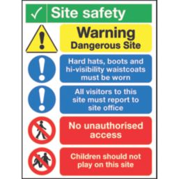 "Site Safety" Notice Sign 400mm x 300mm