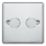 LAP  2-Gang 2-Way LED Dimmer Switch  Polished Chrome with Colour-Matched Inserts
