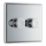 LAP  2-Gang 2-Way LED Dimmer Switch  Polished Chrome with Colour-Matched Inserts