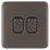 Schneider Electric Lisse Deco 10AX 2-Gang 2-Way Light Switch  Mocha Bronze with Black Inserts