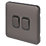 Schneider Electric Lisse Deco 10AX 2-Gang 2-Way Light Switch  Mocha Bronze with Black Inserts