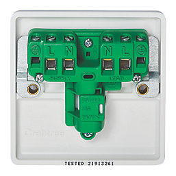 Crabtree Instinct 13A Unswitched Fused Spur  White