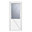 Crystal  1-Panel 1-Obscure Light LH White uPVC Back Door 2090mm x 890mm