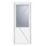 Crystal  1-Panel 1-Obscure Light Left-Handed White uPVC Back Door 2090mm x 890mm