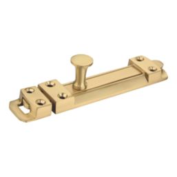 Smith & Locke Straight Door Bolt Brass-Effect 100mm