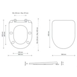 Tanaro Soft-Close with Quick-Release Toilet Seat Duraplast Grey