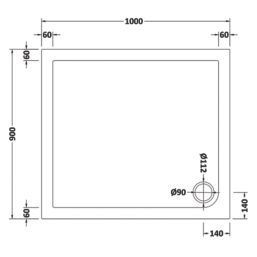 ETAL  Framed Rectangular Sliding Door Shower Enclosure & Tray  Matt Black 990mm x 890mm x 1940mm