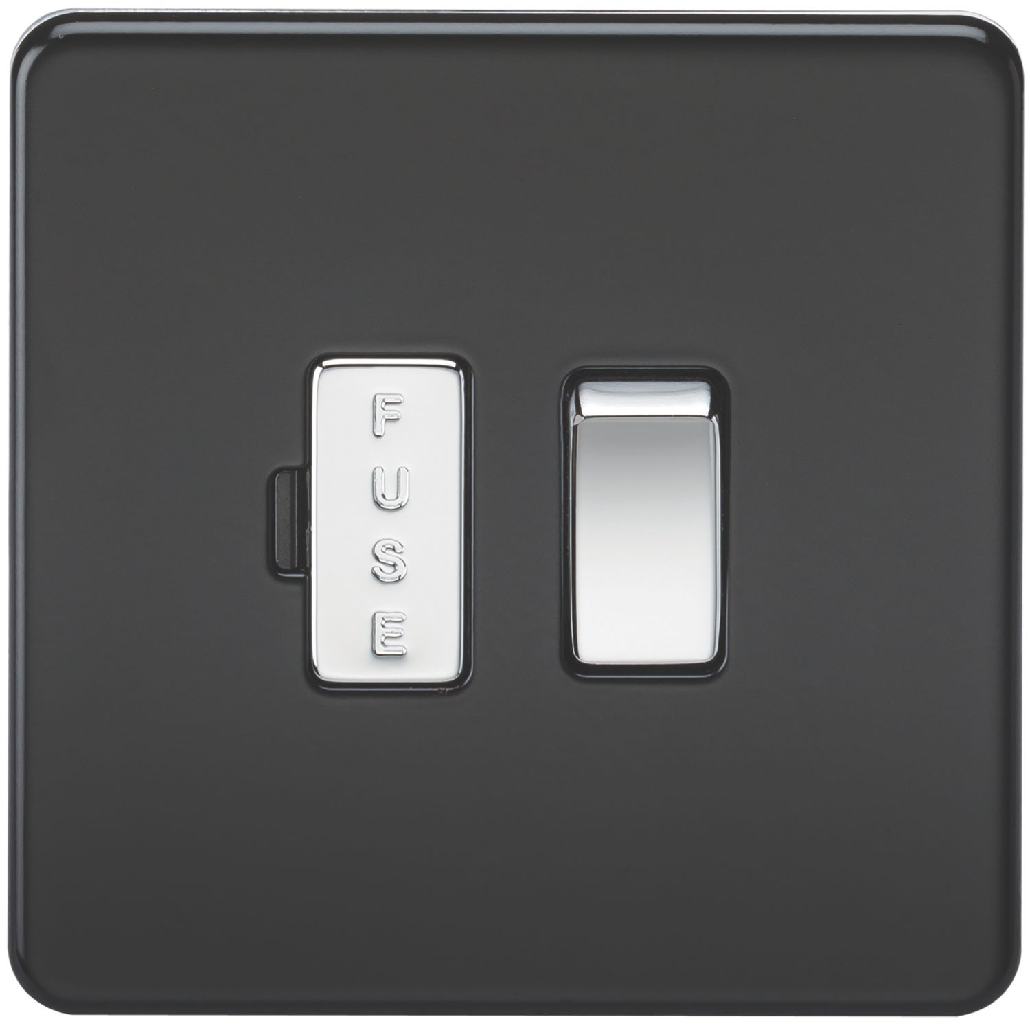 Knightsbridge 13A Switched Fused Spur Matt Black (285TY)
