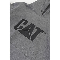 CAT Trademark Hooded Sweatshirt Heather Grey Large 42-44" Chest