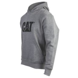 CAT Trademark Hooded Sweatshirt Heather Grey Large 42-44" Chest