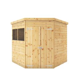 Mercia Corner 6' 6" x 6' 6" (Nominal) Pent Shiplap T&G Timber Shed