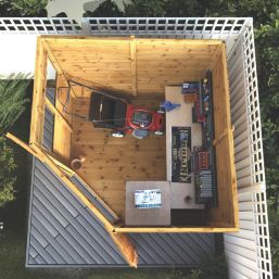 Mercia Corner 6' 6" x 6' 6" (Nominal) Pent Shiplap T&G Timber Shed