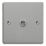 Varilight  10A 1-Gang 2-Way Light Switch  Brushed Steel with Colour-Matched Inserts