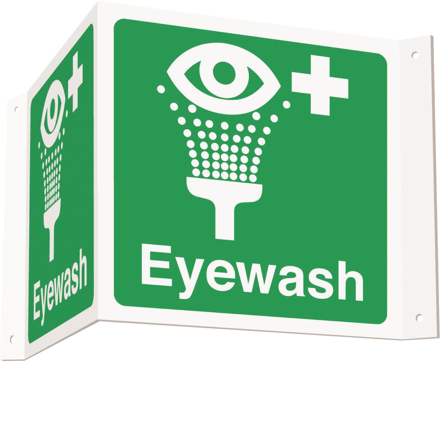 Essentials Eyewash Station Projecting Sign (3D) 200mm x 400mm (285YU)