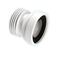 McAlpine  WC-CON1 Straight Rigid WC Pan Connector White 110mm