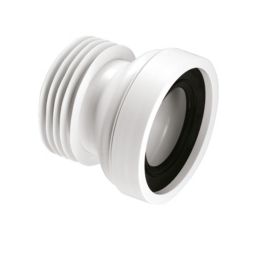 McAlpine  Rigid Straight WC Pan Connector White 120mm