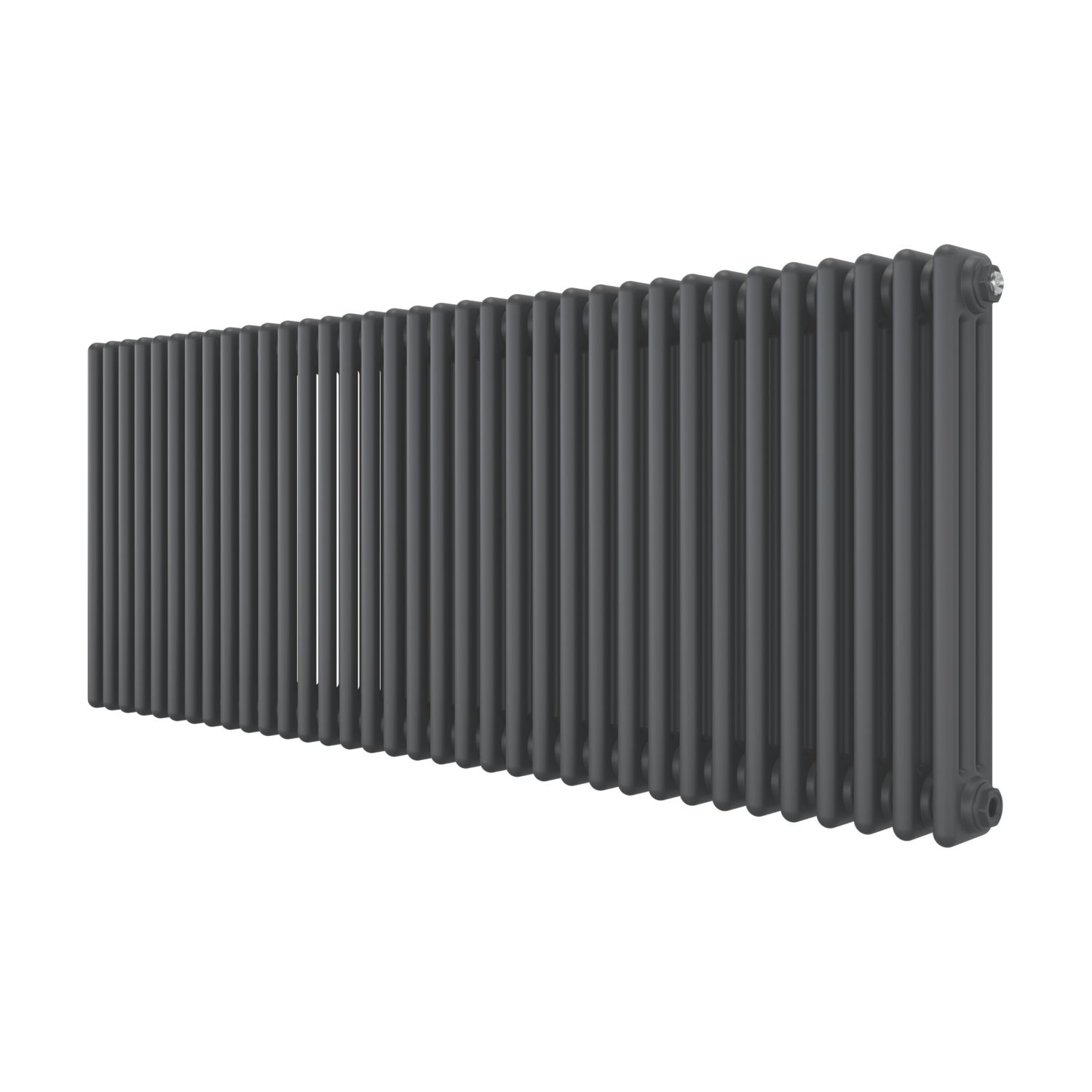 Azur 600mm x 1595mm 6951BTU Anthracite Horizontal 3 Column Radiator (286AC)