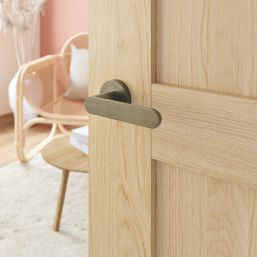 Cooke & Lewis Maugan Lever on Rose Door Handles Pair Antique Brass