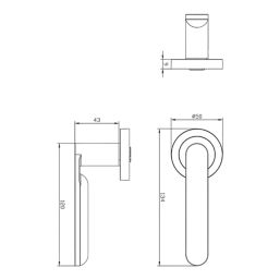 Cooke & Lewis Maugan Lever on Rose Door Handles Pair Antique Brass