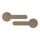 Cooke & Lewis Maugan Lever on Rose Door Handles Pair Antique Brass