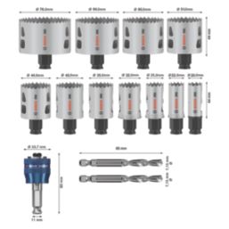 Bosch PRO 11-Saw Multi-Material Holesaw Set