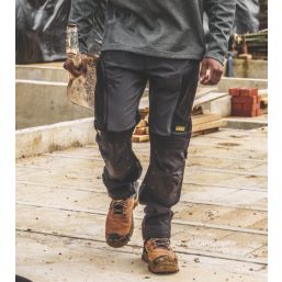 DEWALT Waterford Work Trouser Grey/Black 36" W 31" L