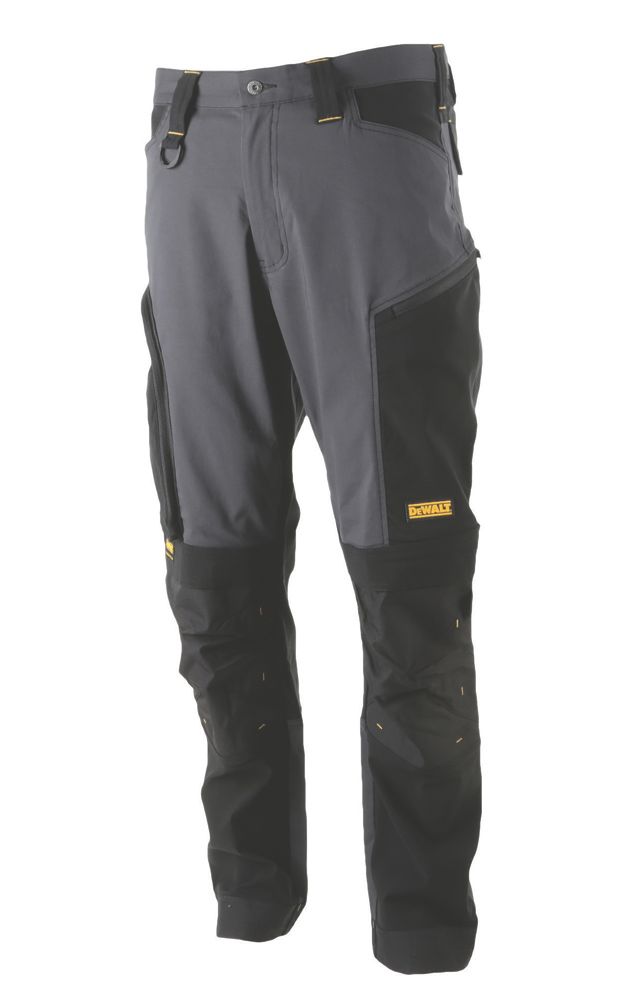 DeWalt Waterford Work Trouser Grey/Black 36" W 31" L Screwfix