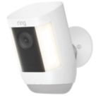 Ring Cam Pro Battery-Powered White Wireless 2K Outdoor Smart Camera with Spotlight & PIR Sensor