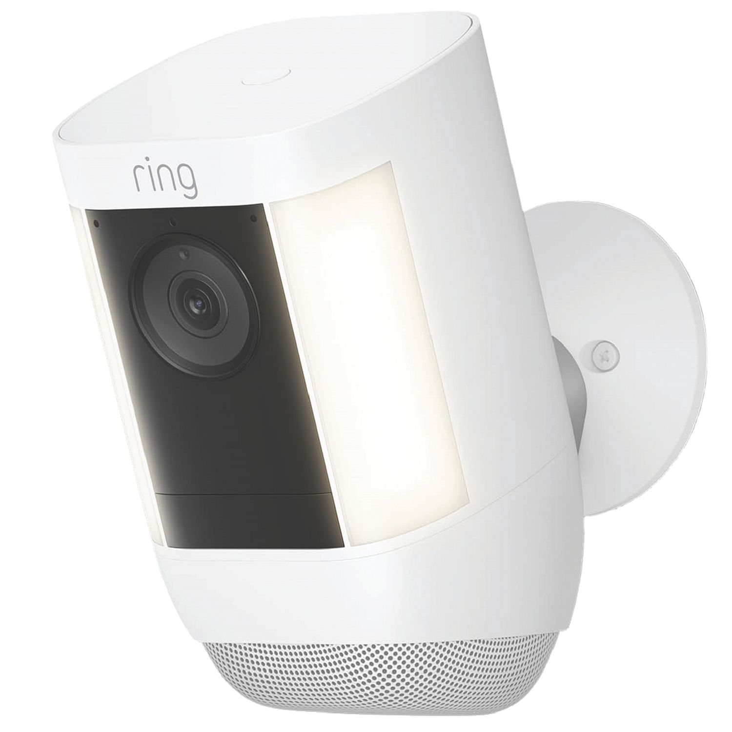 Ring Cam Pro Battery-Powered White Wireless 2K Outdoor Smart Camera with Spotlight & PIR Sensor (286HE)