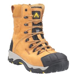 Amblers FS998 Metal Free   Safety Boots Honey Size 14