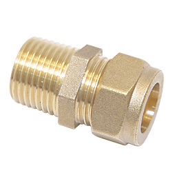 Flomasta  Brass Compression Adapting Male Coupler 22mm x 3/4"