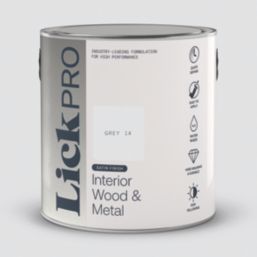 LickPro 2.5Ltr Grey 14 Satin Water-Based Trim Paint
