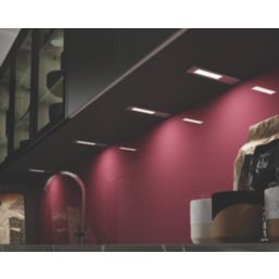 Sensio Ark TrioTone Rectangular LED Under Cabinet Lights Steel 10W 110-140lm 4 Pack