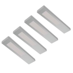 Sensio Ark TrioTone Rectangular LED Under Cabinet Lights Steel 10W 110-140lm 4 Pack