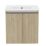 Newland  Double Door Wall-Mounted Vanity Unit with Basin Effect Natural Oak 500mm x 370mm x 540mm
