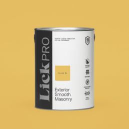 LickPro 5Ltr Smooth Yellow 03 Masonry Paint