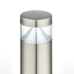 Saxby Pyramid 800mm Outdoor LED Bollard Brushed Stainless Steel 4.3W 300lm