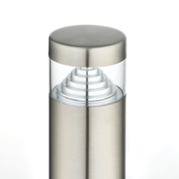 Saxby Pyramid 800mm Outdoor LED Bollard Brushed Stainless Steel 4.3W 300lm