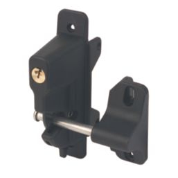 GateMate Single Locking Gravity Latch Black 140mm