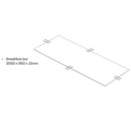 Mariz  Antique Rust Composite Kitchen Worktop 950mm x 3050mm x 12mm