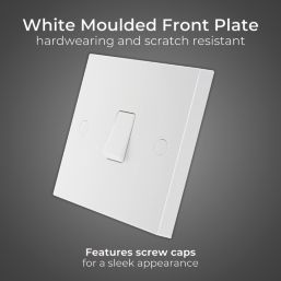 British General 900 Series 10AX 1-Gang 1-Way Light Switch  White