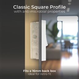 British General 900 Series 10AX 1-Gang 1-Way Light Switch  White