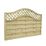 Forest Prague  Lattice Curved Top Fence Panels Natural Timber 6' x 4' Pack of 3