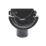 FloPlast  uPVC Half Round Stop End Outlet Black 112mm x 68mm