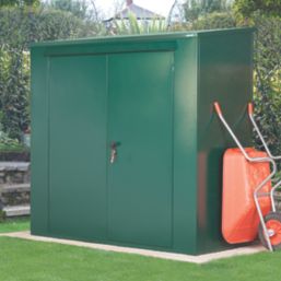 Asgard Trojan 7' x 3' (Nominal) Pent Metal Shed Green