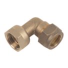 Flomasta  Brass Compression Angled Tap Connector 15mm x 1/2"