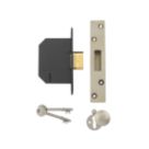 Yale  Polished Brass 5-Lever Deadlock 76mm Case - 57mm Backset