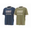 DEWALT Bakesfield Short Sleeve T-Shirts Olive / Navy Large 42" Chest 2 Pack