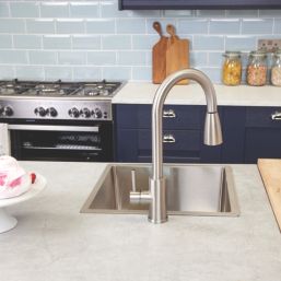 ETAL Luxr  Pull-Out Style Kitchen Mixer Tap Brushed Steel Finish