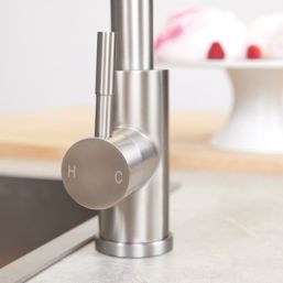 ETAL Luxr  Pull-Out Style Kitchen Mixer Tap Brushed Steel Finish
